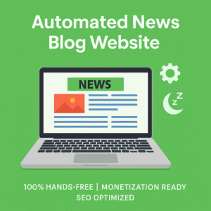 You will get an automated news blog website for passive income wordpress